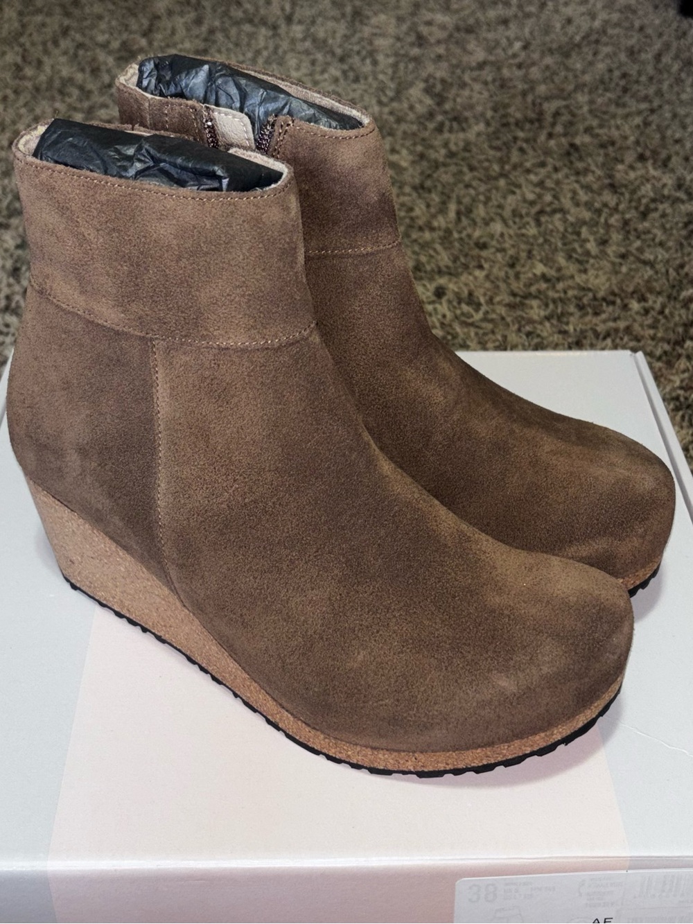 Papillio by Birkenstock Ebba Women's 8 38 Ankle Boots New Dark Tea New Chelsea